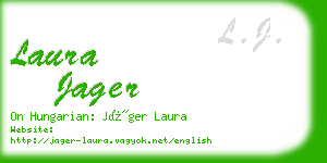 laura jager business card